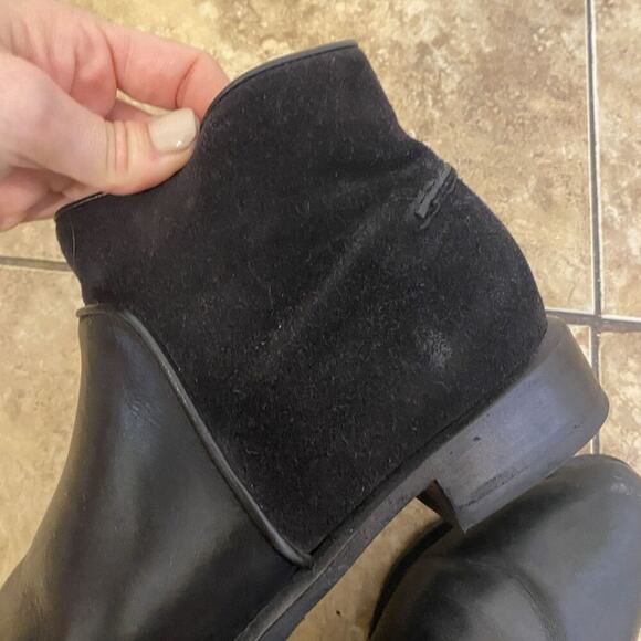 Rag & Bone Aston Suede Leather Short Ankle Biker Boot Black Womens Size 6.5 - Picture 5 of 12
